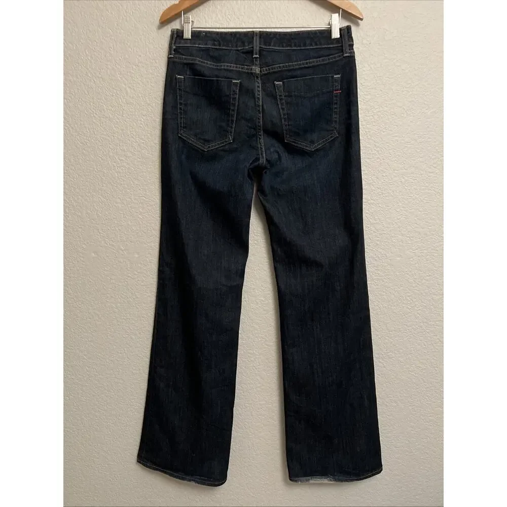 Gap Dark Wash Jeans City Stretch Academia Luxury Mid Rise Straight Leg 31 X 32 6